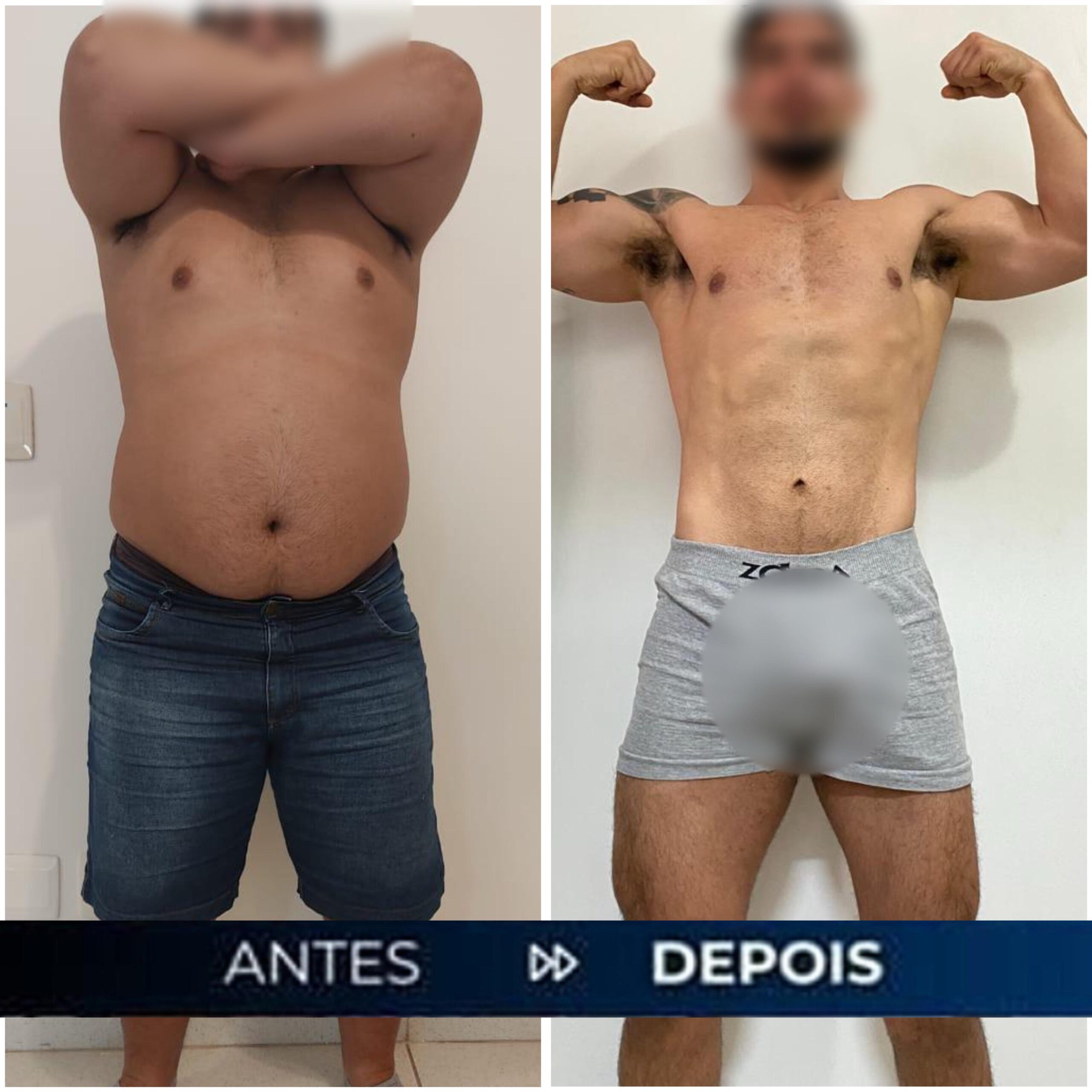 antes e depois leo